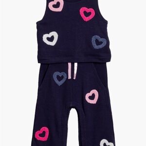 Splendid Dark Blue Set with Colorful Heart Accents